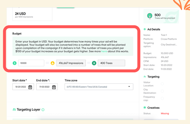 Creative Sample #1: Ad platform implementation
