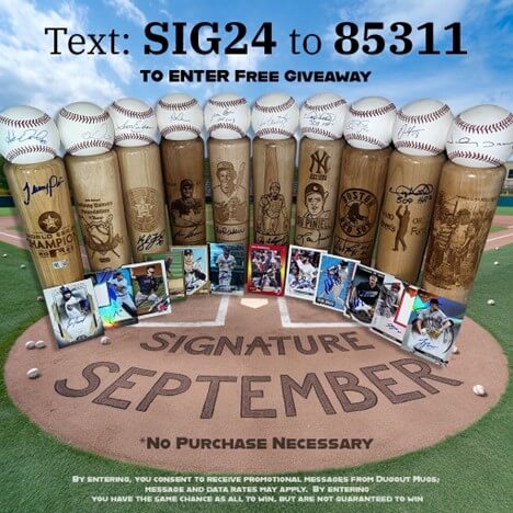 Creative Sample: SMS keyword sign-up sweepstakes shared on social media