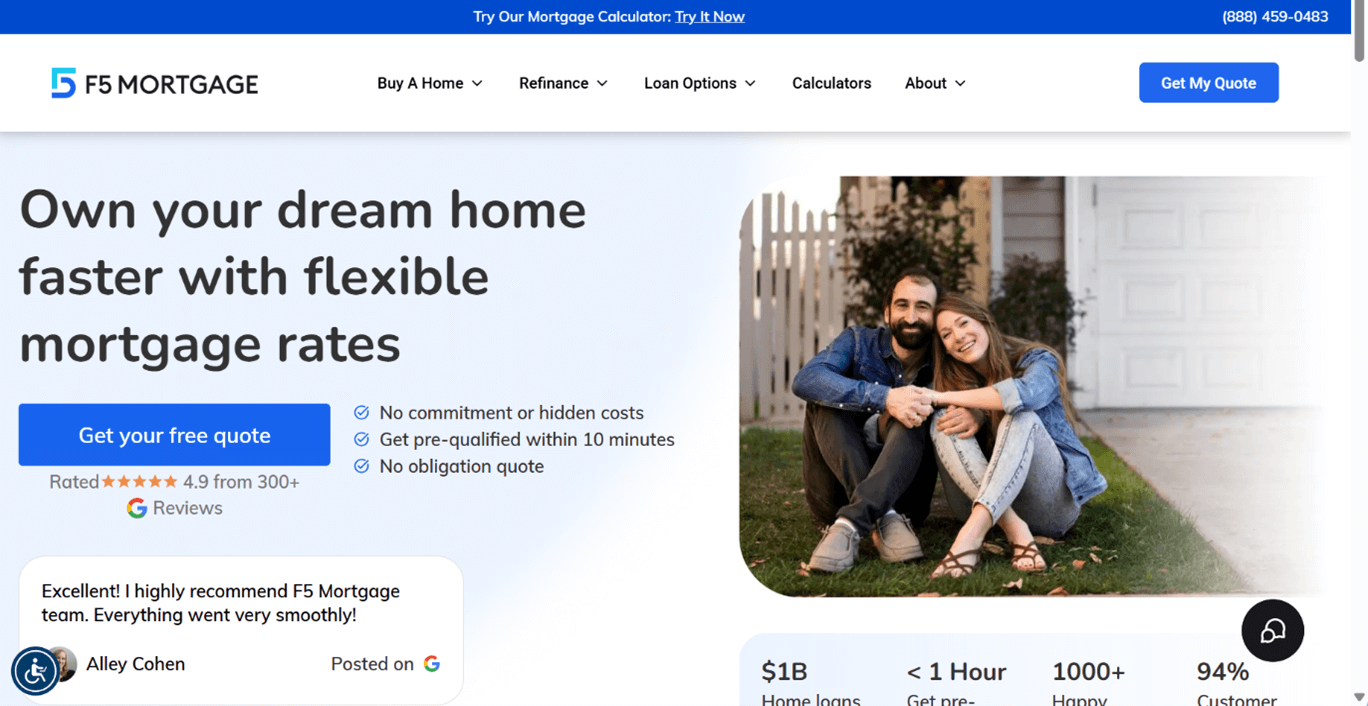 Creative Sample: Control landing page