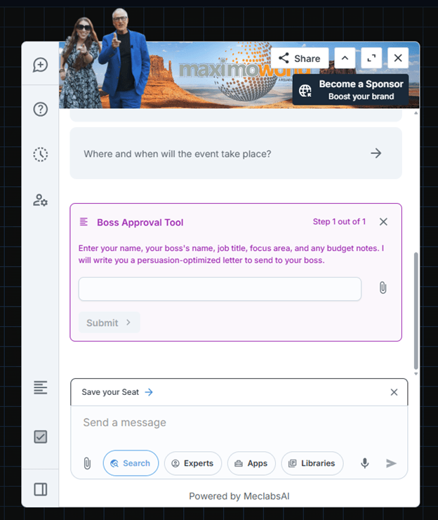 Creative Sample #2: Boss approval tool in AI personal assistant