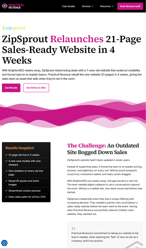 Creative Sample #5: Case study example